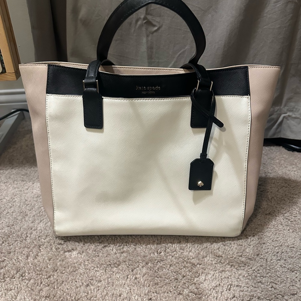 Kate Spade (Black, Light Pink, & Creamish) Women's Large Bag